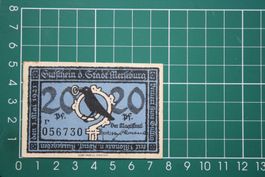 currency voucher germany merseburg 20 pfennig 1921
