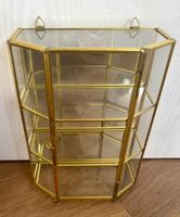 Kleine vintage Messing Vitrine Glas Vitrinchen 70er 80er