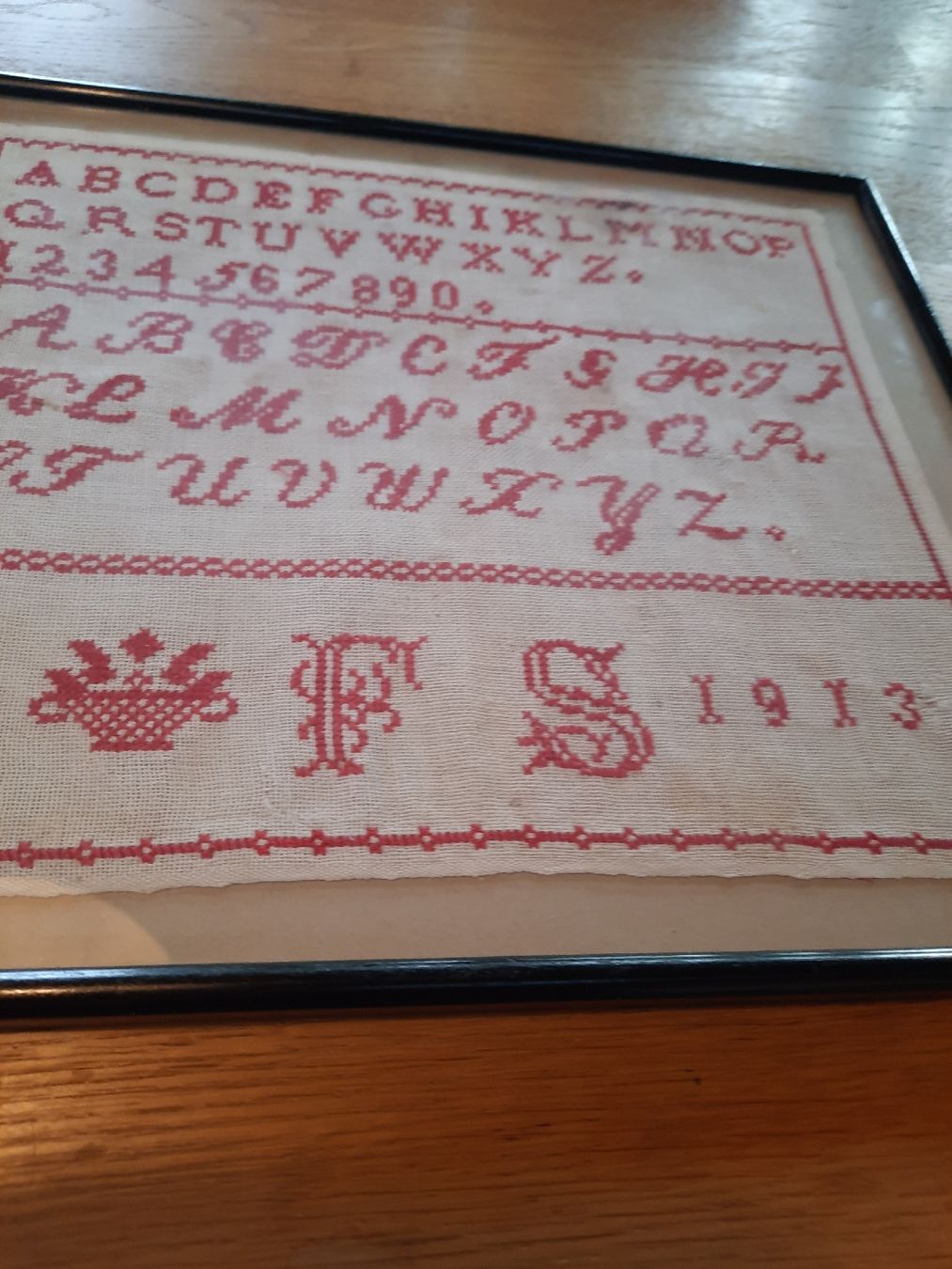 Cerchi da ricamo: ABC-Stickblätz von 1913 – Usato da Busswil BE venduto da balu37 2