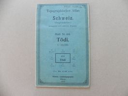 Landkarte Karte Tödi GL Kanton Glarus 1900 Urnerboden