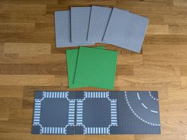 LEGO Grundplatten-Set – Grau, Grün und Strassenplatten
