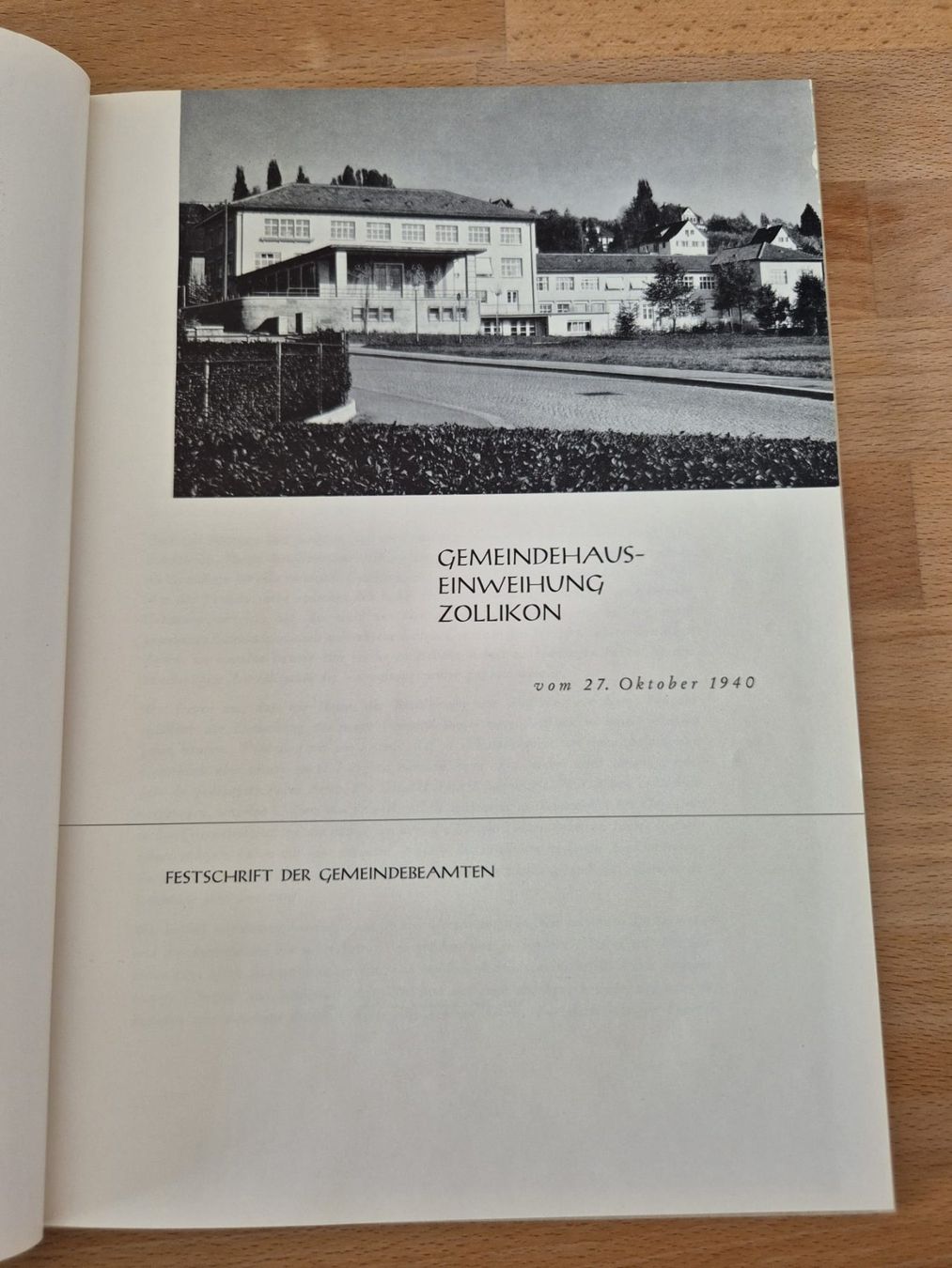 Libri: Festschrift Gemeindehaus Einweihung Zollikon 1940 – Usato da Effretikon venduto da Malou 1