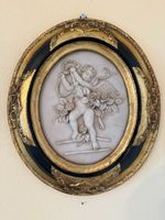 Tableau Ange Amour Roses Cadre Doré Antique