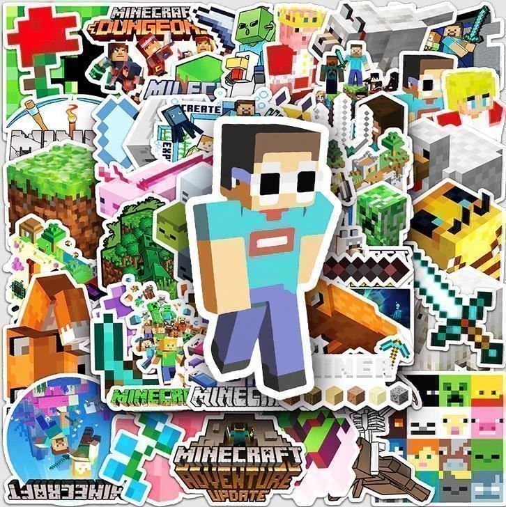 Sticker: Lot de 50 autocollants Minecraft – Nuovo e nell'imballaggio originale da Gurmels venduto da shopathome
