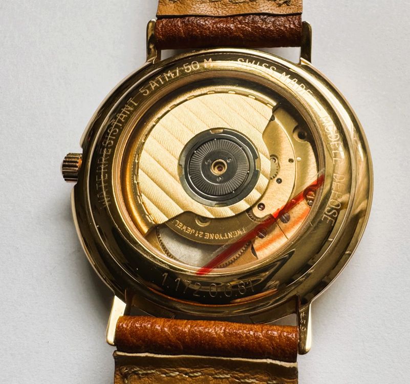 Elegante Candino Automatikuhr, Edelstahl PVD Gelb Saphirglas 2