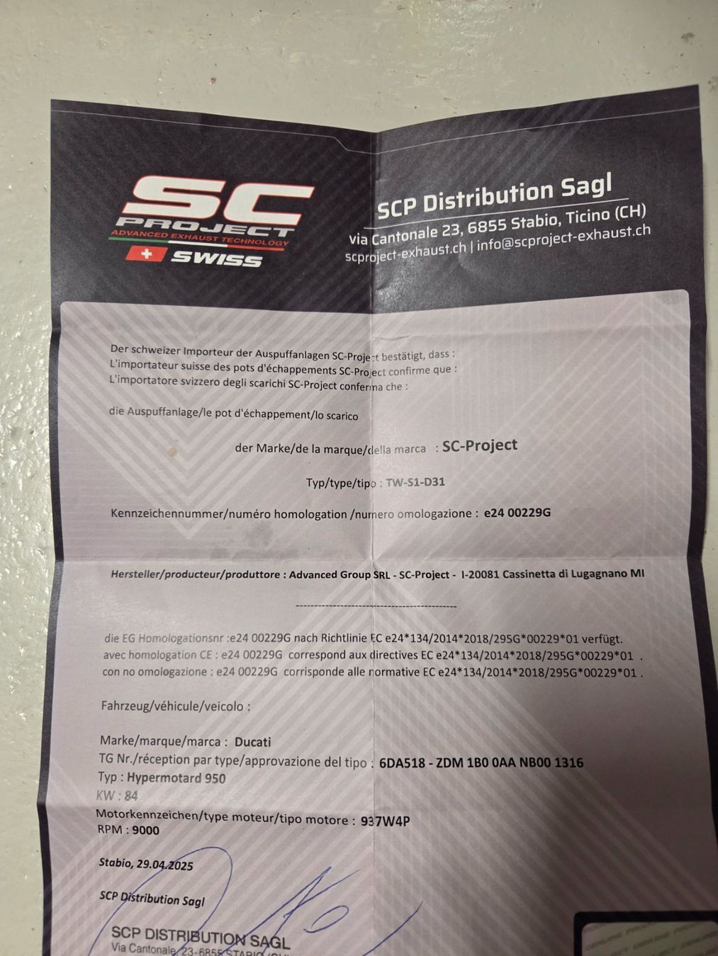 Ducati Échappements: SC Projekt Auspuff – D'occasion à Esslingen par RogerZH1 4