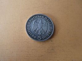 Dt. Reich 1936 J, 5 Reichsmark - Silber