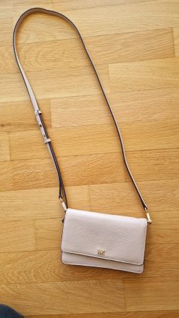 Michael Kors Crossbody Bag – Genarbtes Leder, Light Pink