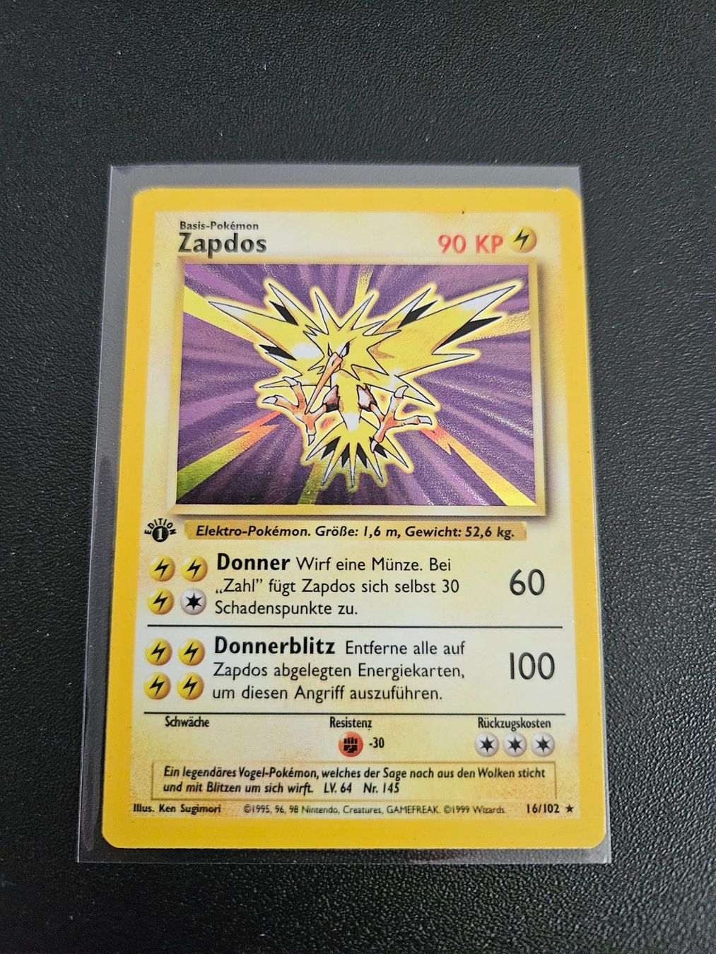 Pokémon Carte collezionabili: Pokemon Zapdos Base Set Holo 1st Edition – Usato da Baar venduto da phi_6xdh