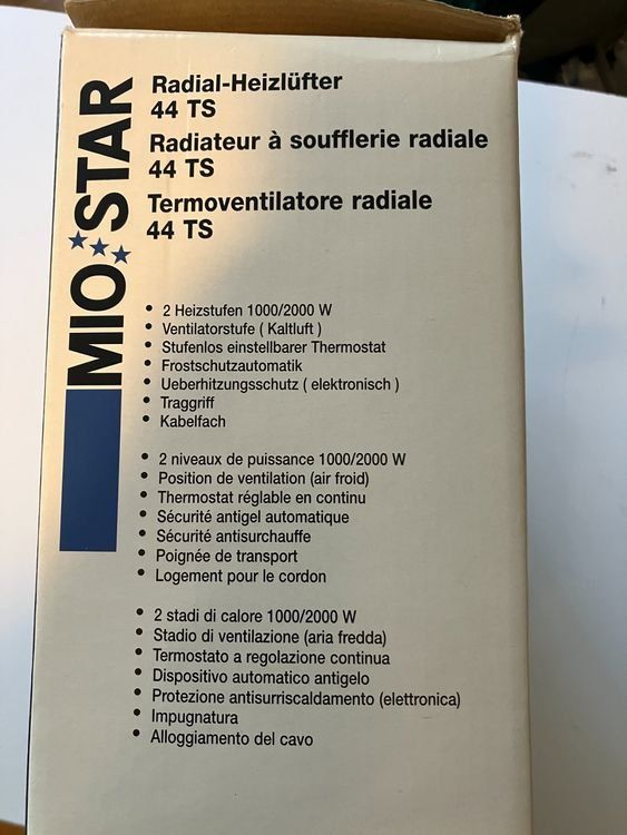 Mio Star Radiatori: Heizlüfter Radial Model 44 TS – Usato da Zuerich venduto da Cfinale 3