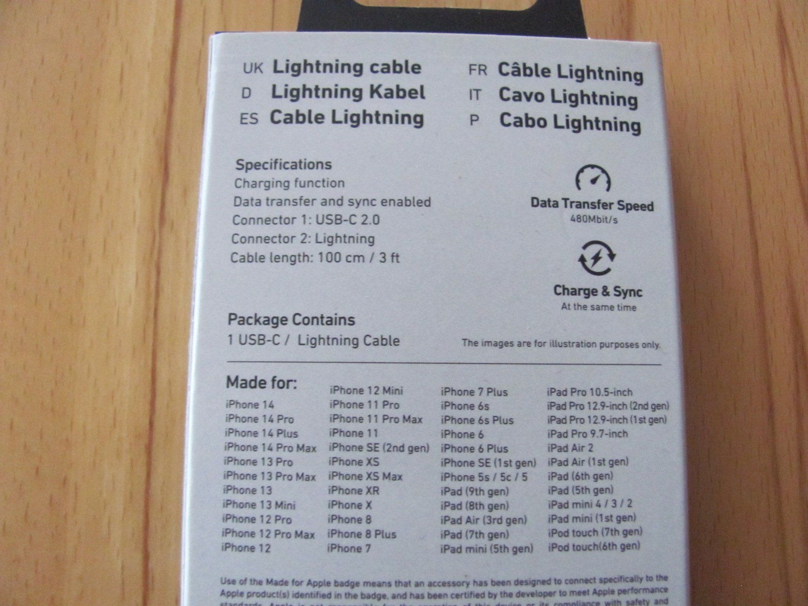 Cavi: Lighting Kabel /Ladekabel /sbsmobile – Nuovo e nell'imballaggio originale da Uznach venduto da Bimbolino 4