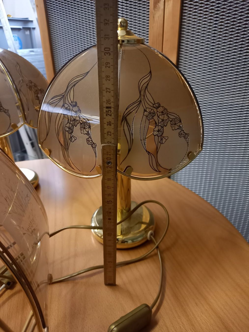 Lampenschirme: 1 Deckenlampe, 2 Tischlampen Vintage – Gebraucht aus Vilters von Fleiflomi 3