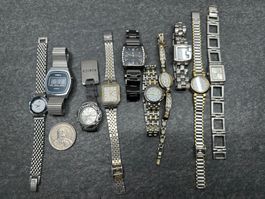 Lot mit Uhren, Damenuhren Quarzuhren, Armbanduhren*U09*   Vi