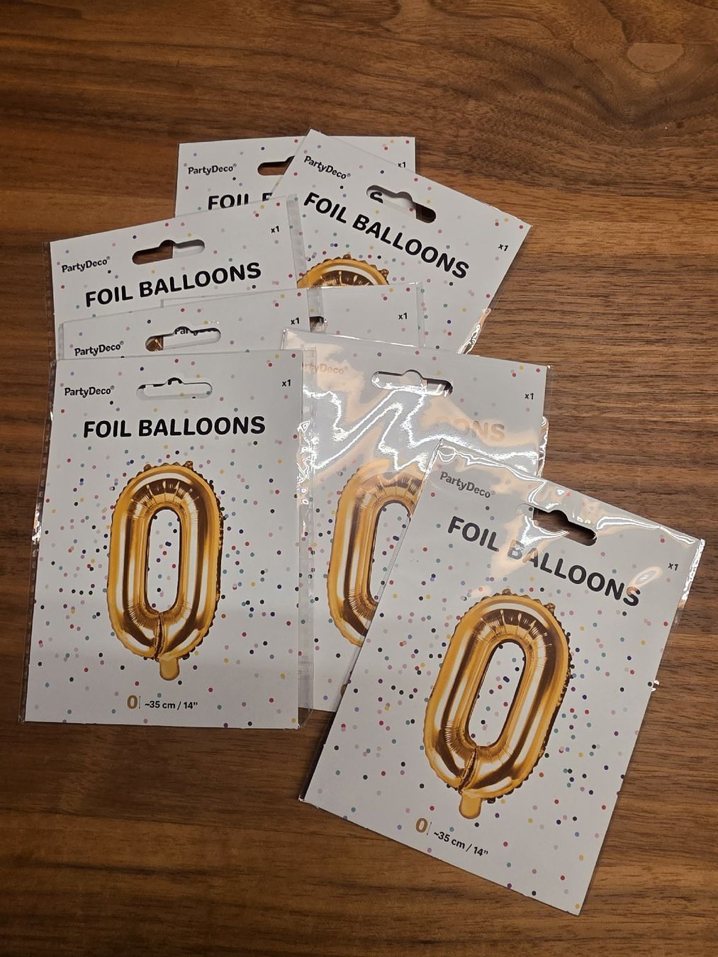 Tutte le decorazioni: Folienballoon 8 Stk Null 0 goldfarben – Nuovo e nell'imballaggio originale da Zürich venduto da ZH-Vintage