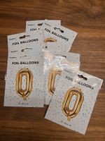 Folienballoon 8 Stk Null 0 goldfarben