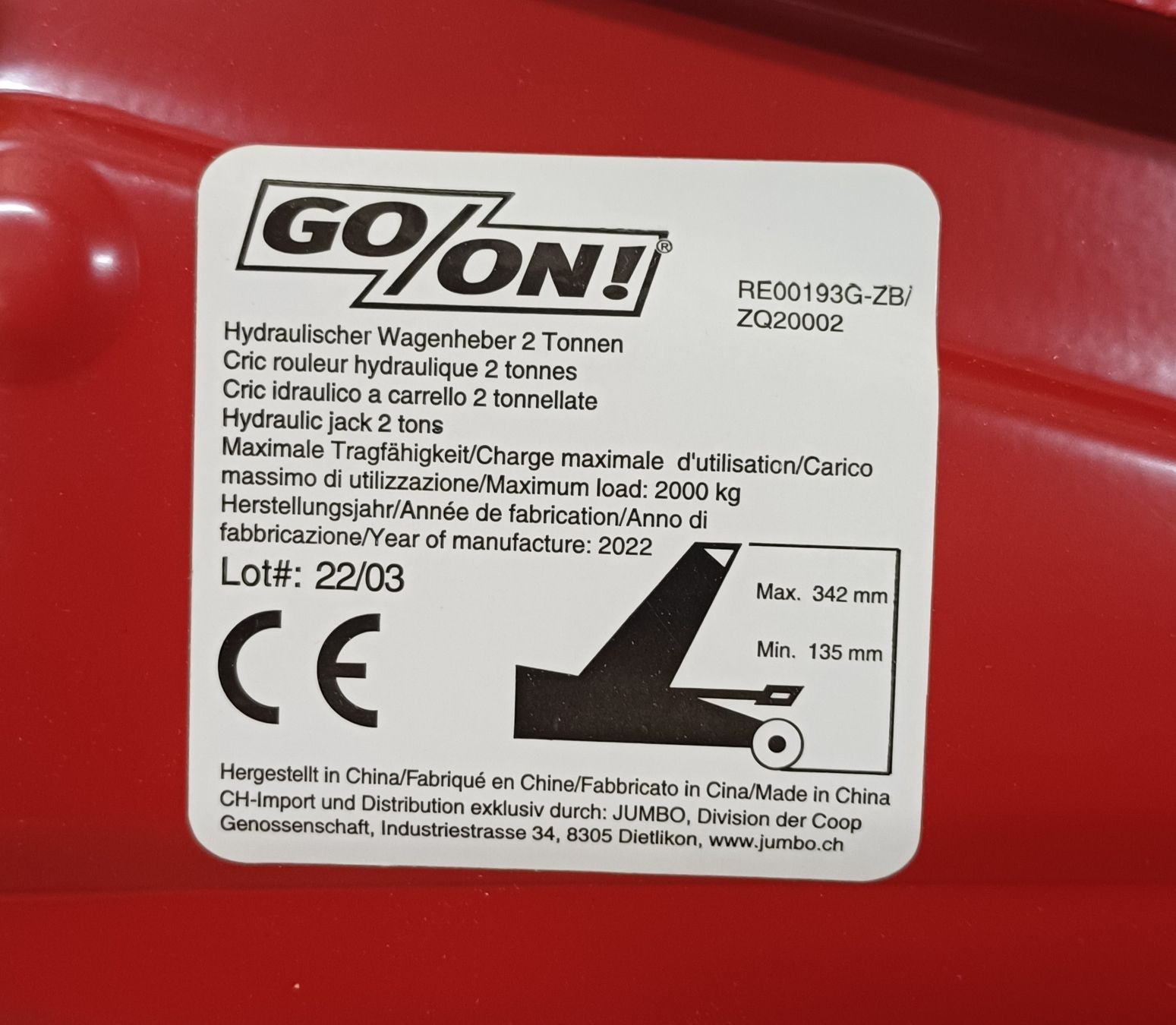 Alle Werkzeuge: Hydraulischer Wagenheber bis 2t – Gebraucht aus Pfeffikon LU von SY-YoLo 2