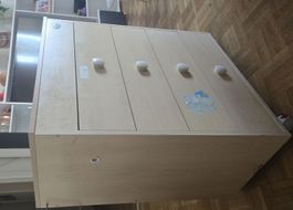 Chest of drawers light wood look used condition