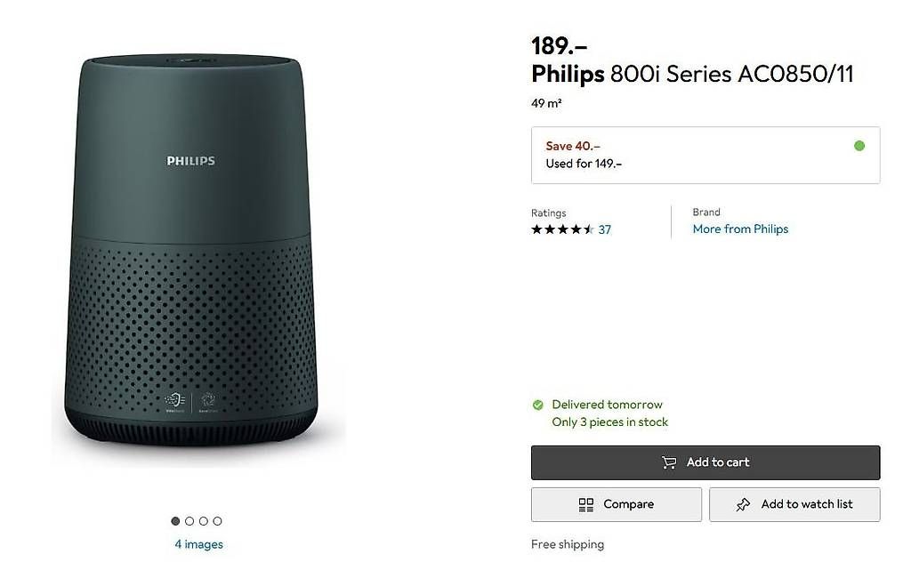 Philips Purificatori d'aria: Philips 800i-Serie Luftreiniger – Usato da Männedorf venduto da javi020 1