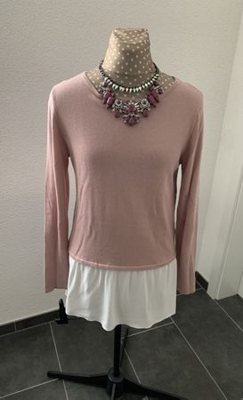 Street One Pullover, Grösse 34, Rosa/Weiss
