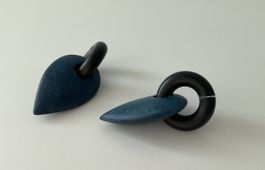 Chic Wood Earrings: Blue Charms for Summer Style!
