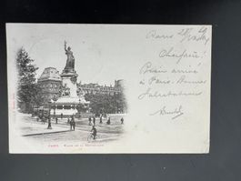 Postkarte Paris Place de la RepubliqueFrankreich 1900 (V818)
