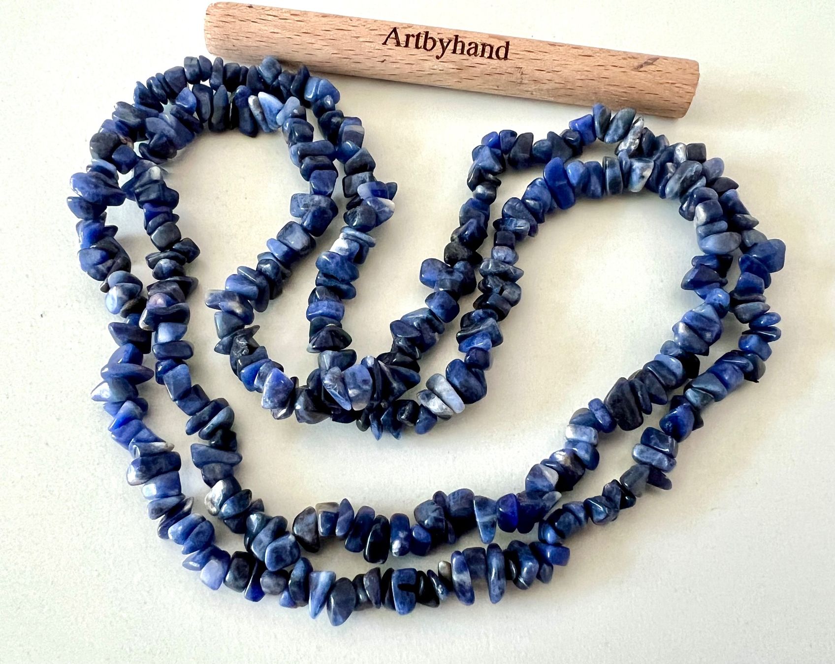 Catenine: HANDGEFERTIGTE SODALITH LONG KETTE - 90 CM LANG – Usato da Ruswil venduto da artbyhand 2