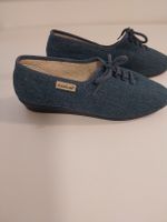 Schnürschuhe La Lubierta Gr. 38 Jeans/Baumwolle