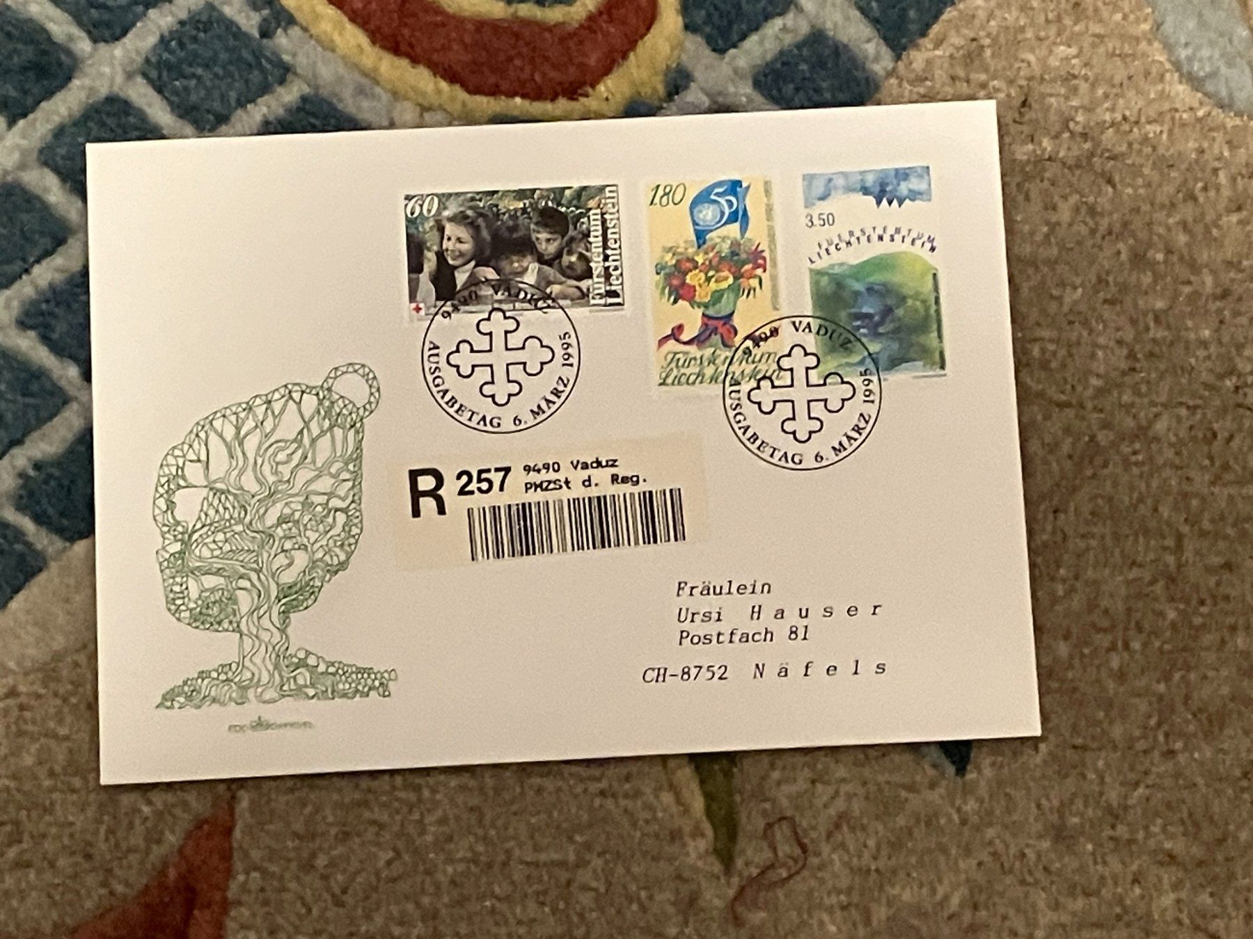 Alle Briefmarken: 1 Erstagsbrief LI Einschreiben 1995 – Neu (gemäss Beschreibung) aus Koblenz von Markenhimmel