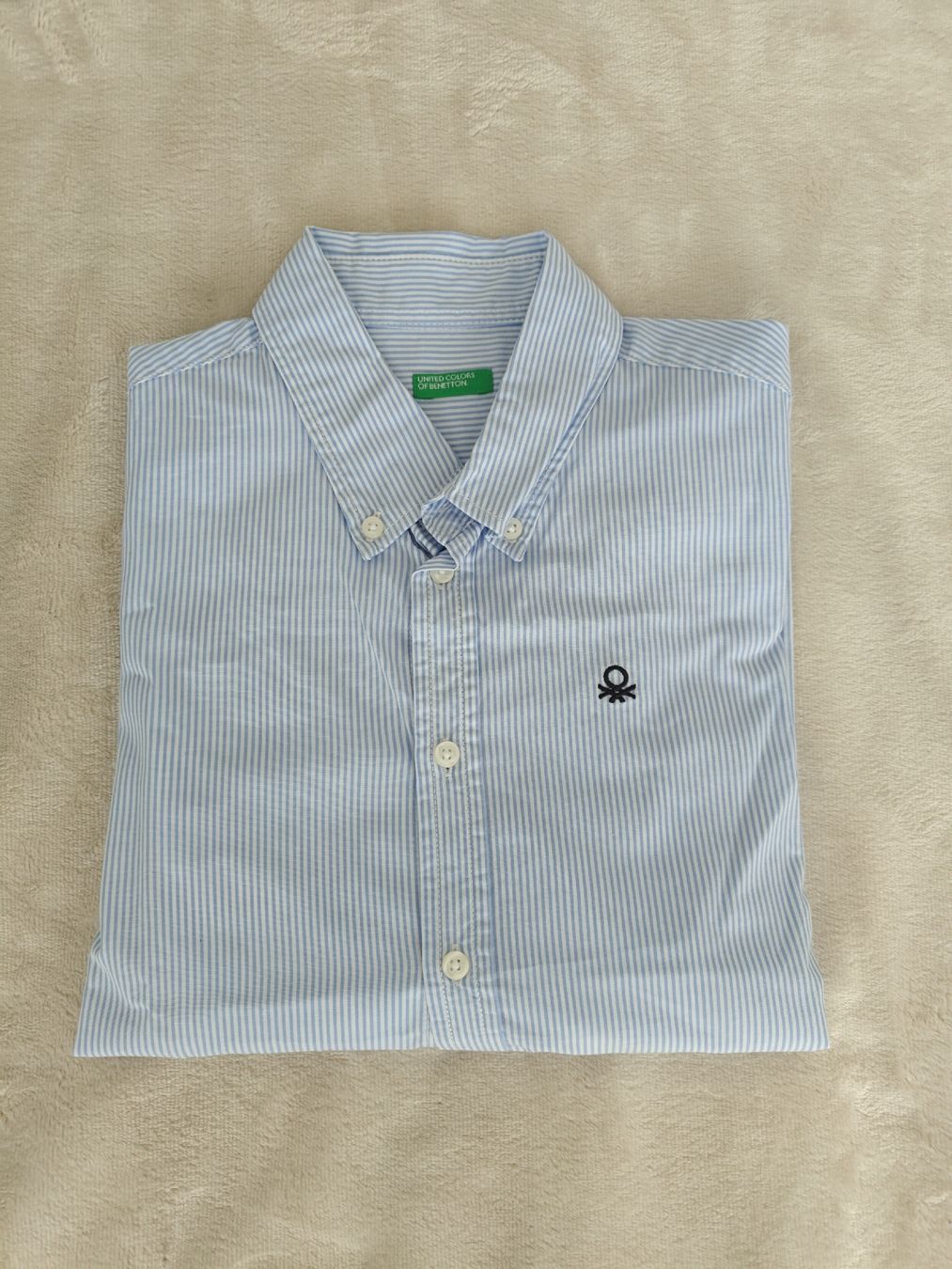 Benetton Camicie, T-shirt & Polo: Benetton Hemd gestreift hellblau neuwertig – Nuovo (secondo la descrizione) da Rorschach venduto da Laboumedeluxe