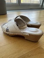 NEU Tamaris Damen Sandalen Gr. 38 Beige Leder Comfort Fit
