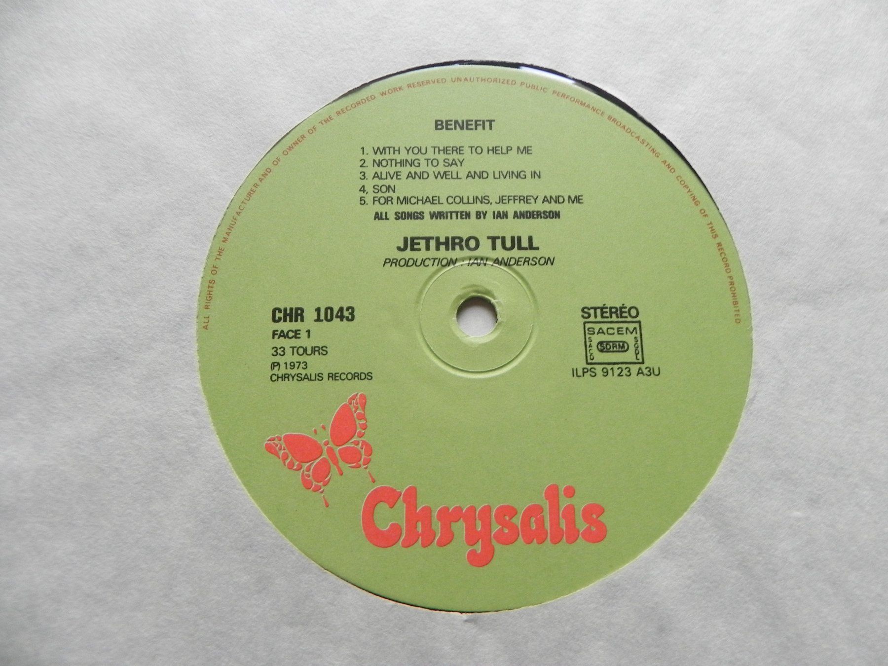 Dischi in vinile: LP brit. Rock Band Jethro Tull 1973 Benefit – Usato da Siebnen venduto da krimsie 3