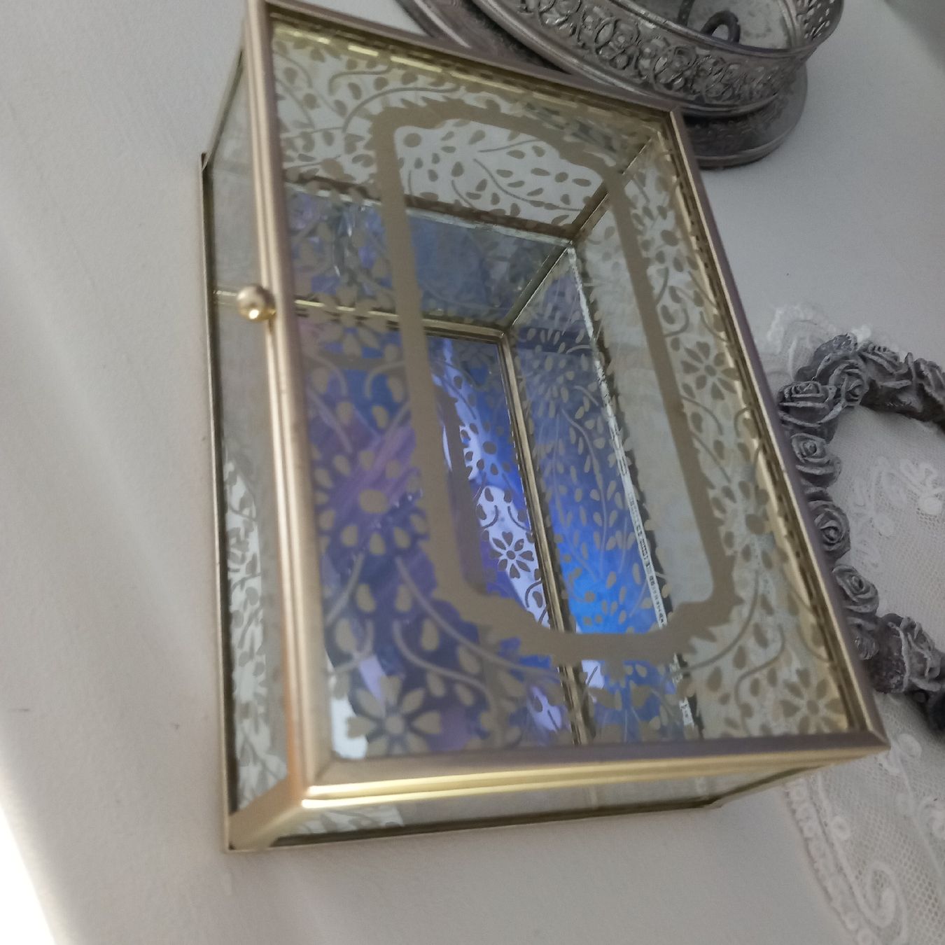 Bicchieri: Schmuck Spiegel Glas Dose /Neu – Nuovo (secondo la descrizione) da Aegerten venduto da gismolini 3