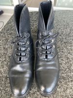 Winterstiefeletten  Echtleder, Schwarz, gefüttert Gr. 42