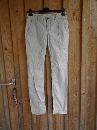 Beige H&M Baumwoll Hose Gr. 34 / XS  - 240422