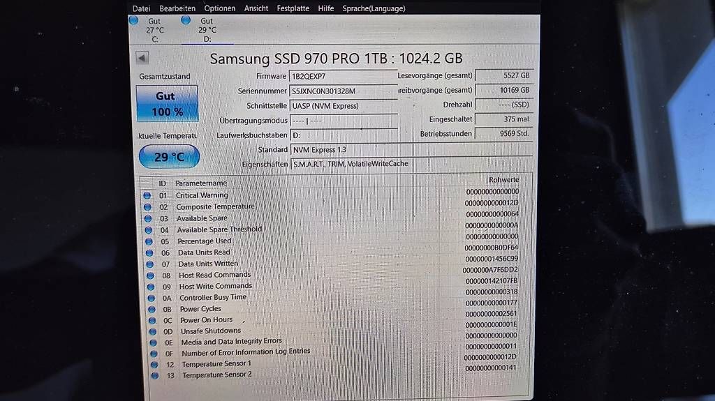 Samsung Harddisks: Samsung 970 Pro 1 TB – Gebraucht aus Hohenrain von Sven848 1