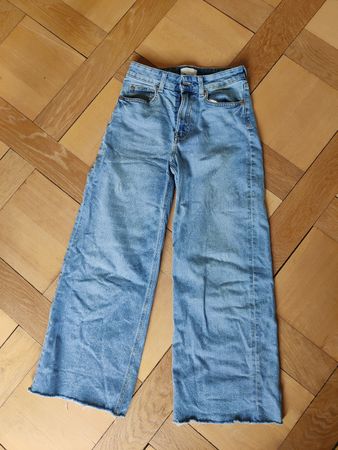 H&M Wide Leg Cropped Jeans - EU34