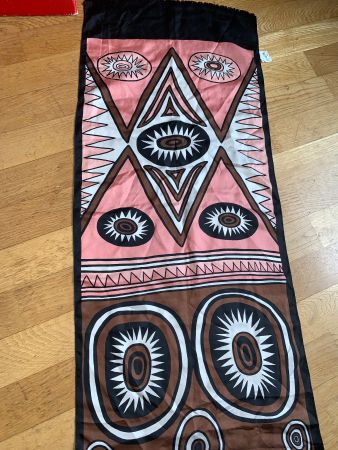 Seidenschal gemustert Vintage 38 x 175 cm