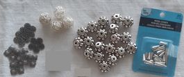 Lot de perles en métal de bonne qualité