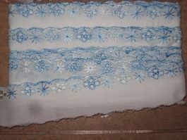 Band BWgemisch weiss mit hellblauem Farbverlauf 3,5cm breit