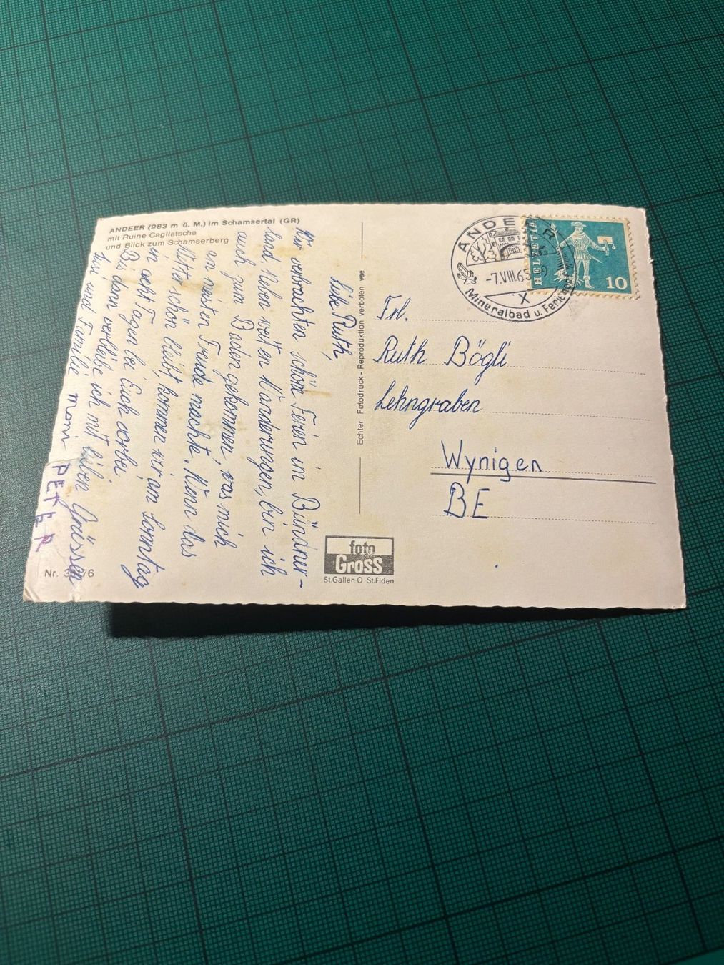 Ansichtskarten: AK ANDEER GR. 1965 – Gebraucht aus Utzenstorf von Rose0303 2