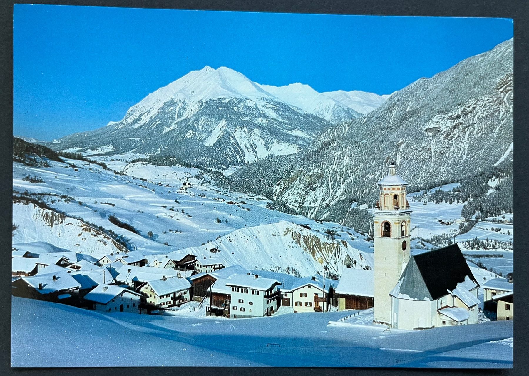 Ansichtskarten: Parsonz mit Lenzerhorn, ca. 1980 – Gebraucht aus Wabern von DaxKarten-75