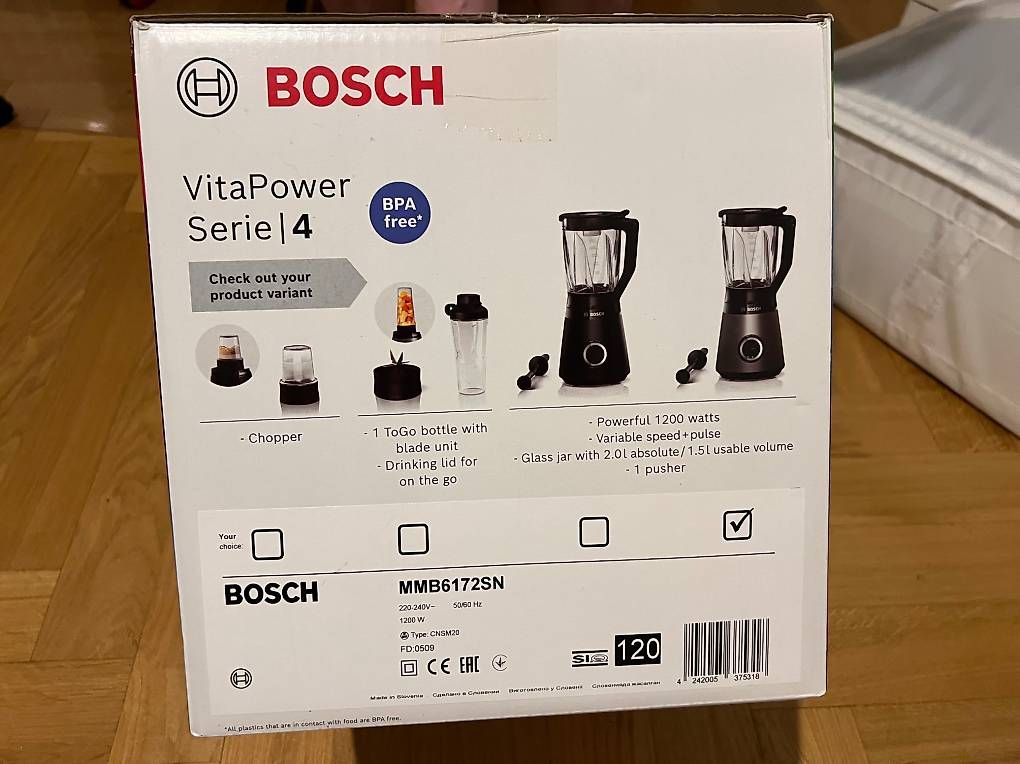 Elettrodomestici da cucina: Blender Bosch VitaPower Serie 4 Standmixer – Usato da Basel venduto da car_sym8 3