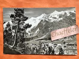 1955 Saas-Fee mit Täschhorn, Dom und Lenzspitze