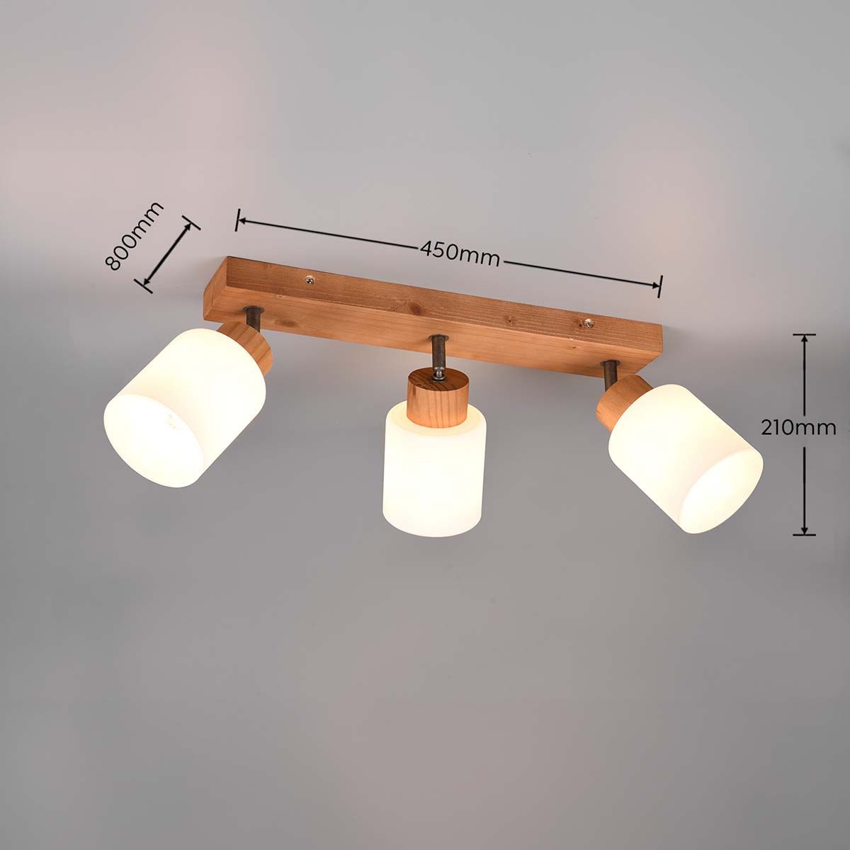 Lampadari & plafoniere: Deckenleuchte, Holz, Glas, 45 cm x 10 cm – Nuovo (secondo la descrizione) da Kreuzlingen venduto da Smart-Light 4