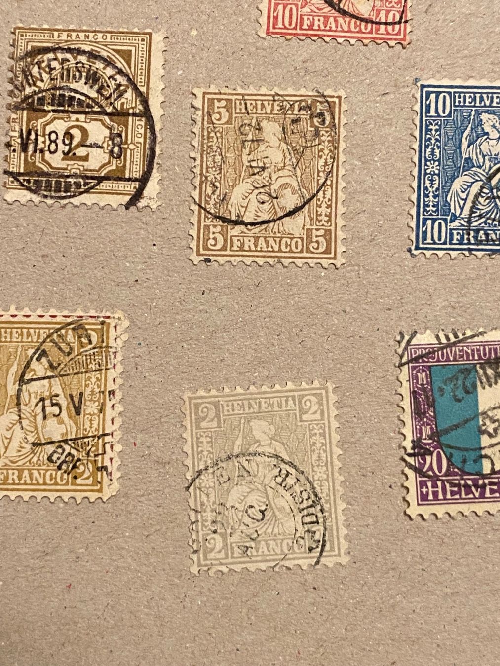 Tutti i francobolli: Lot, 7 Briefmarken – Usato da Aarau venduto da hilde47 2