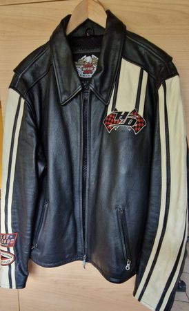 Harley Davidson Leather Jacket, Motorcycle, Size  L - Aces 