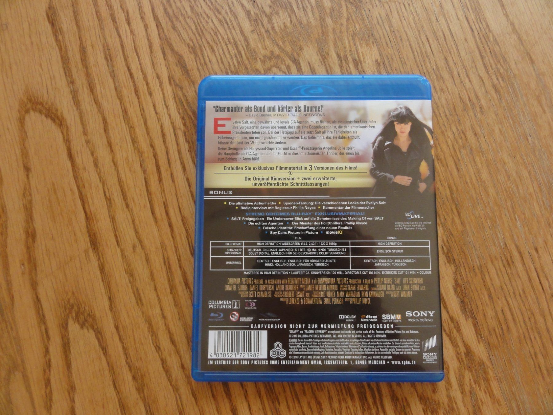 Alle DVDs: Blue-Ray: Salt – Gebraucht aus Riedholz von Taweva 3