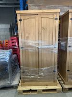Landhaus Kleiderschrank Holz braun 2-türig neu verpackt