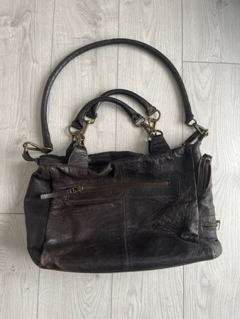 Damen Handtasche Annette Görtz Leder dunkelbraun gebraucht