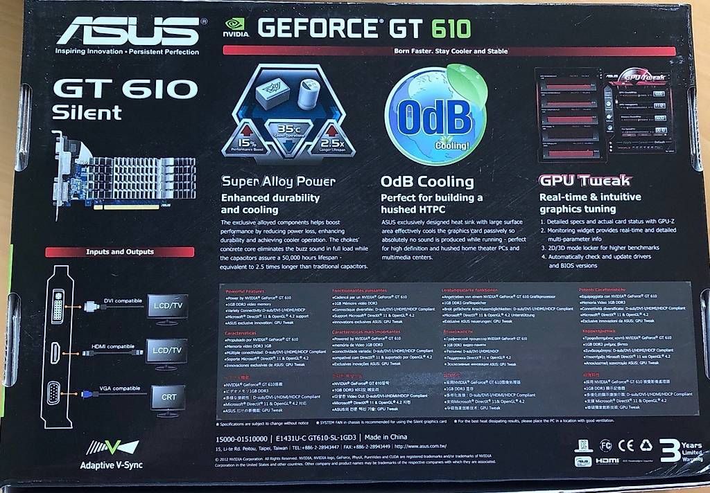 Schede grafiche: Super Alloy Power nvidia GEFORCE GT 610 – Usato da Zürich venduto da Railstew 1